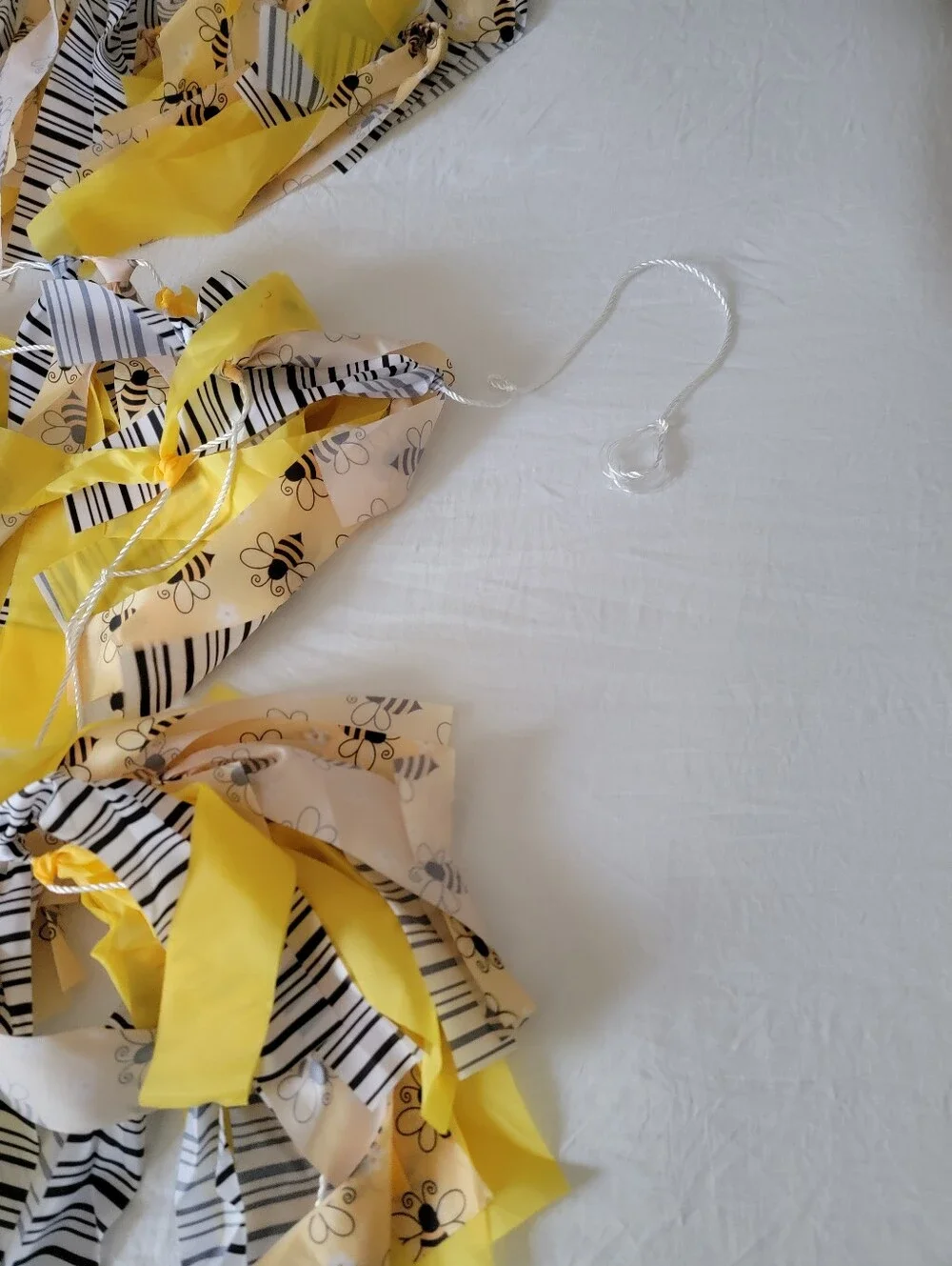 Yellow, Black & White Bee-Themed Party Garland